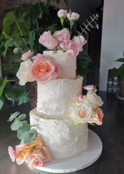 3 Tier Rustic Wedding Cake wedding cakes toronto oishiii sweets