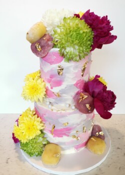 Vibrant Mosaic Cake Oishiiisweets