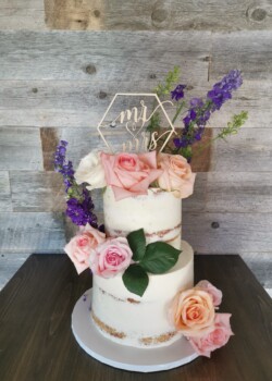 Wedding Cake with Topper wedding cake topper and cake